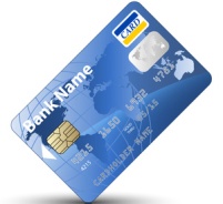 Icon of a credit card, vector